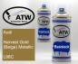 Preview: Audi, Harvest Gold (Beige) Metallic, L98C: 400ml Sprühdose + 400ml Klarlack - Set, von ATW Autoteile West.